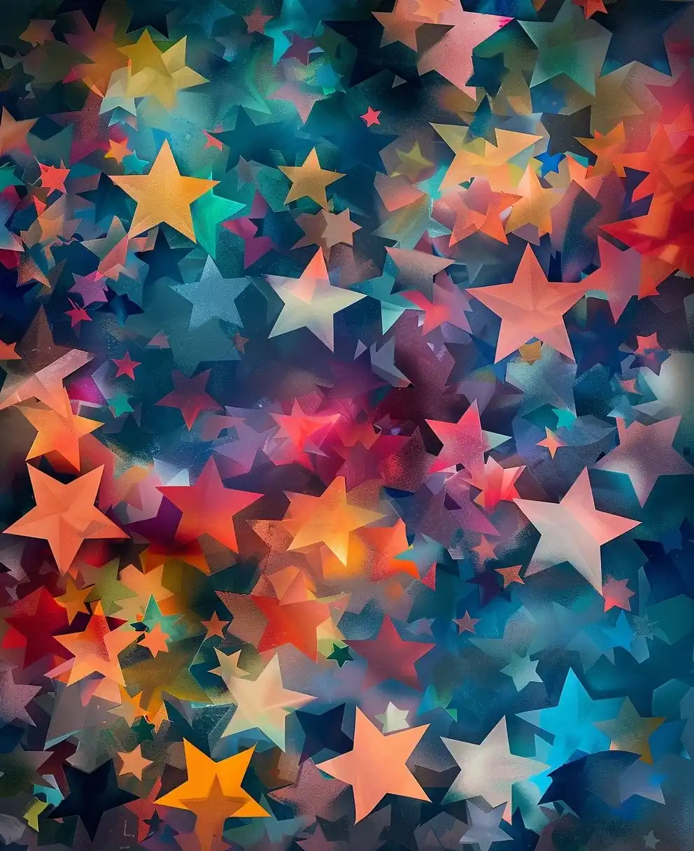 Colorful Starry Paper Cut