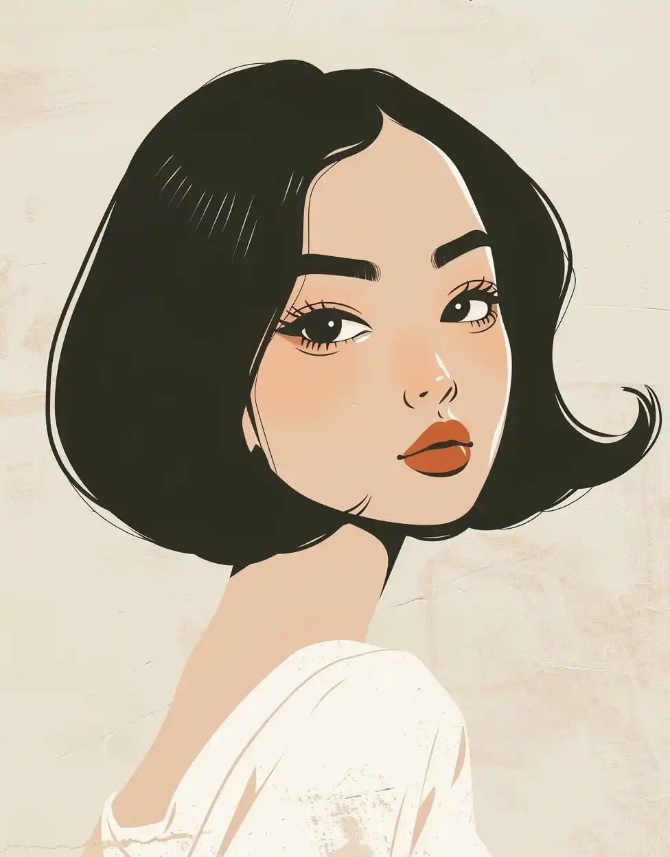 Graphic Chinese Girl Poster