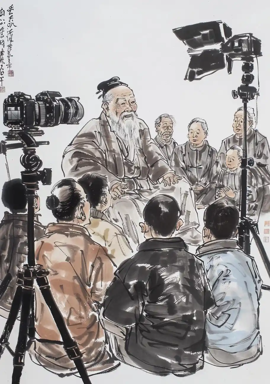 Ink Animation Film Set Meeting