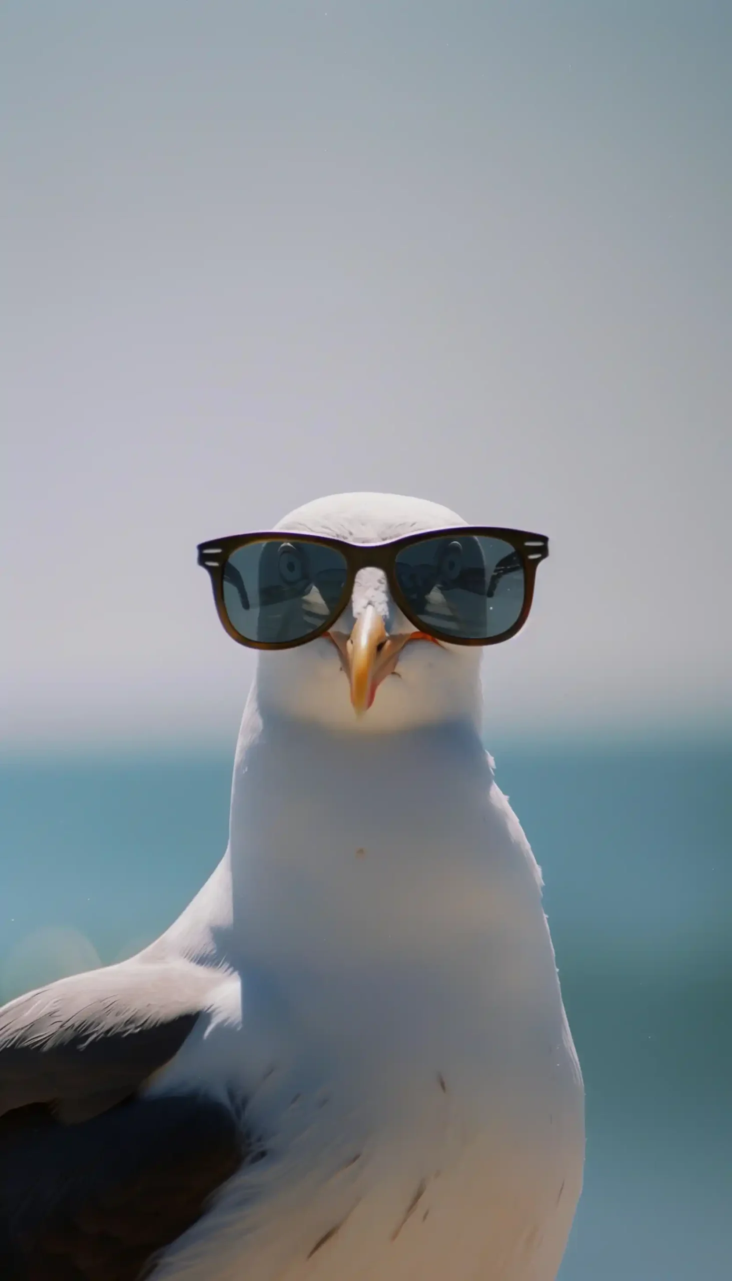 Stylized Seagull in Coen-esque 35mm
