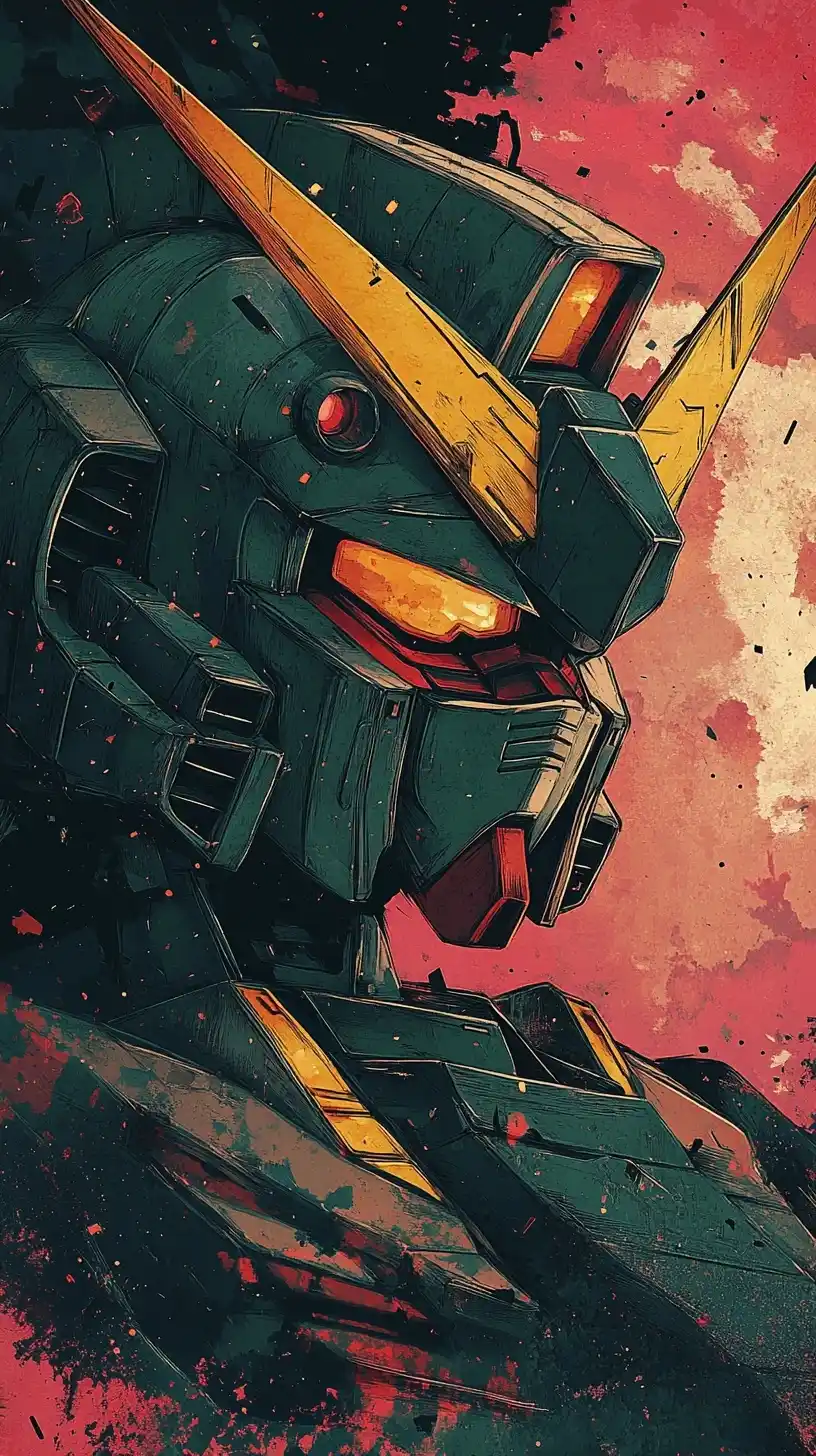 Brutalist Acid Gundam Art