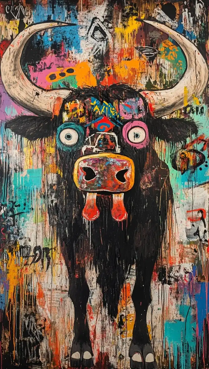 Surreal Tibetan Yaks Art