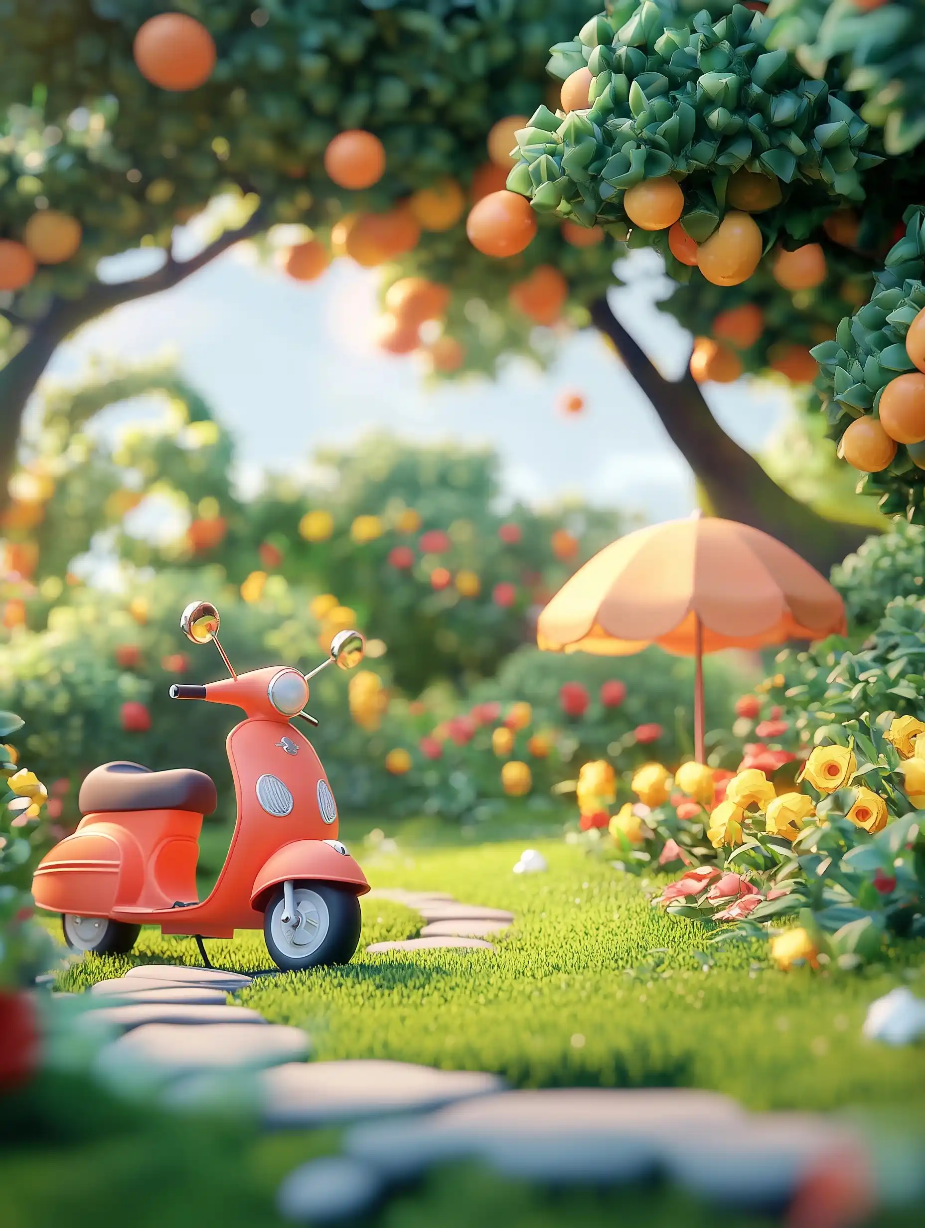 Colorful 3D Clay Scene