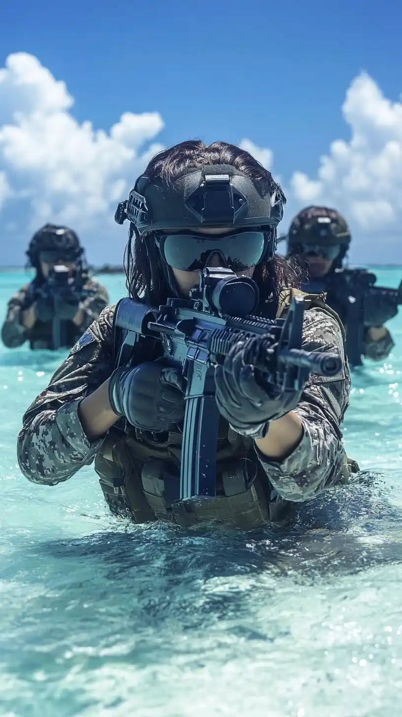 Action Scene Special Forces Women