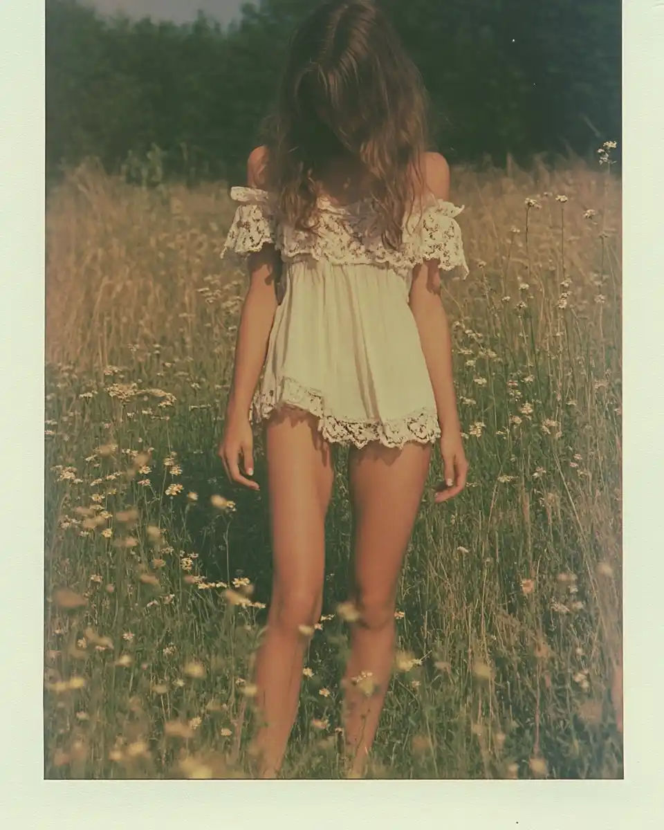 Creepy 80s Polaroid Girl