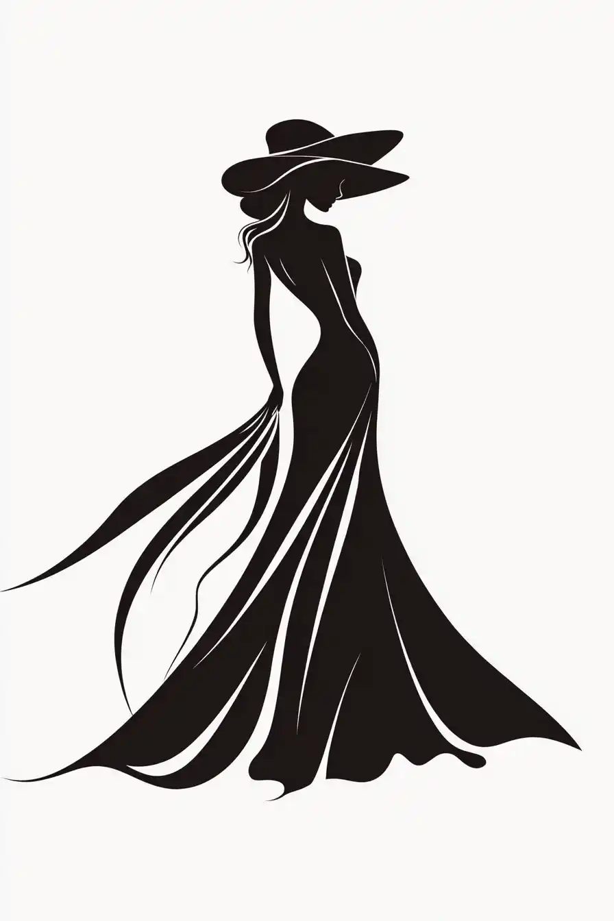 Elegant Woman Silhouette Logo