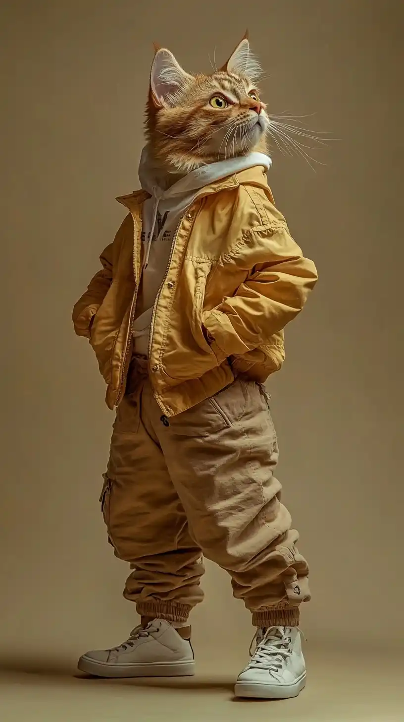 Fashion Cat Model Pose