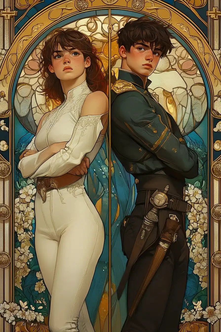 Warriors in Ice Art Nouveau