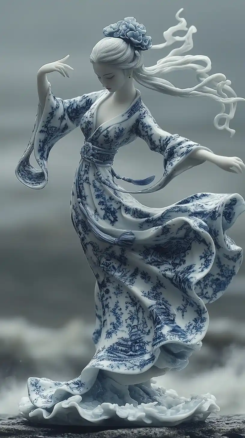 Porcelain Dancer by Seaside