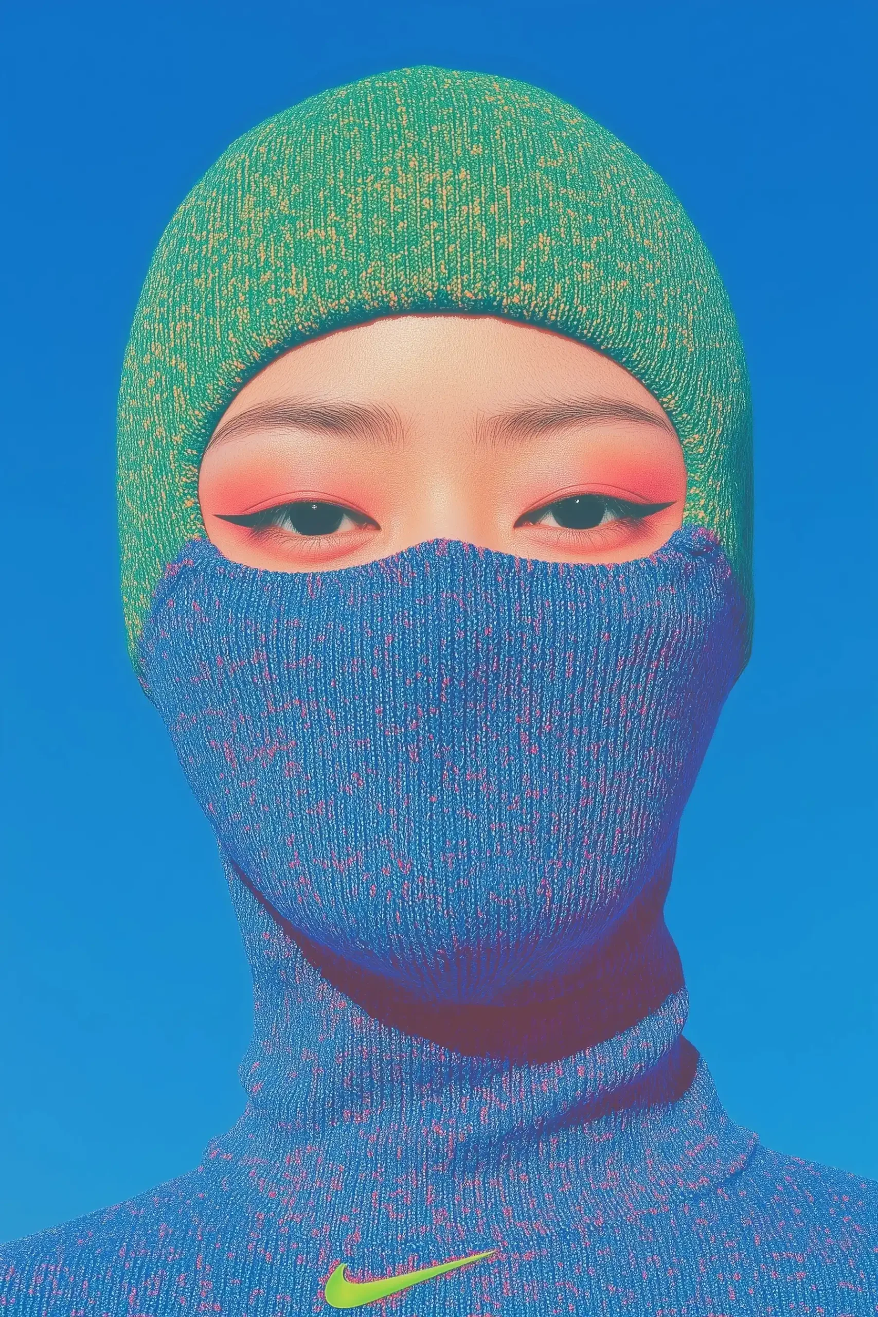 Asian Woman in Nike Balaclava