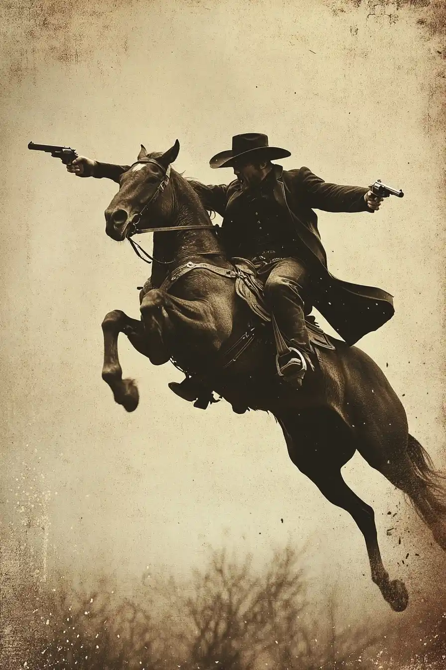 Vintage Gunslinger Silhouette