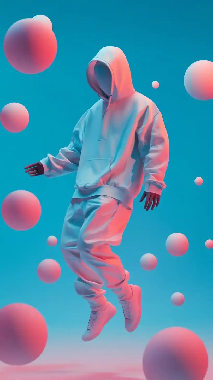 Floating Human in Streetwear
