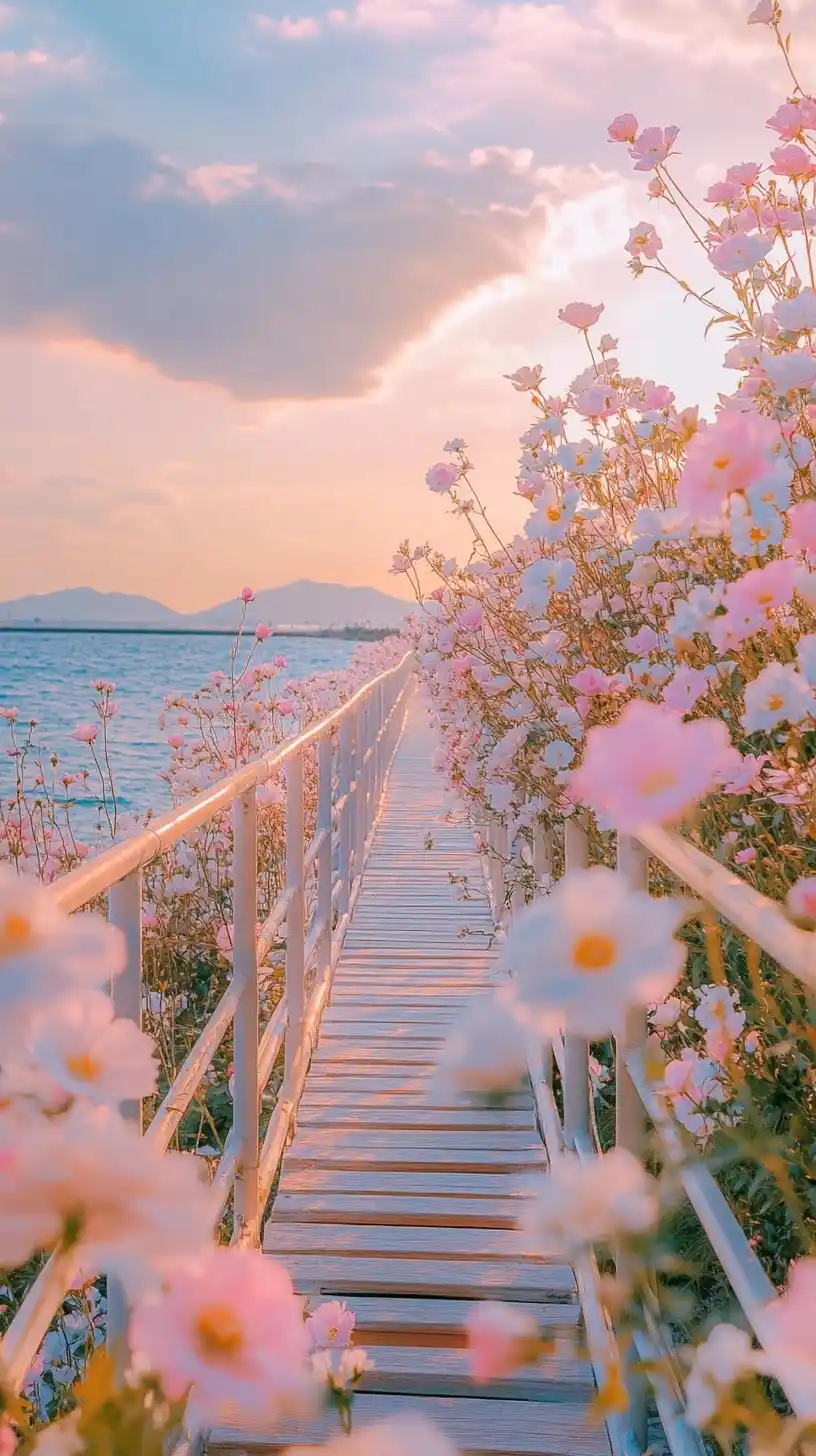 Dreamlike Floral Bridge