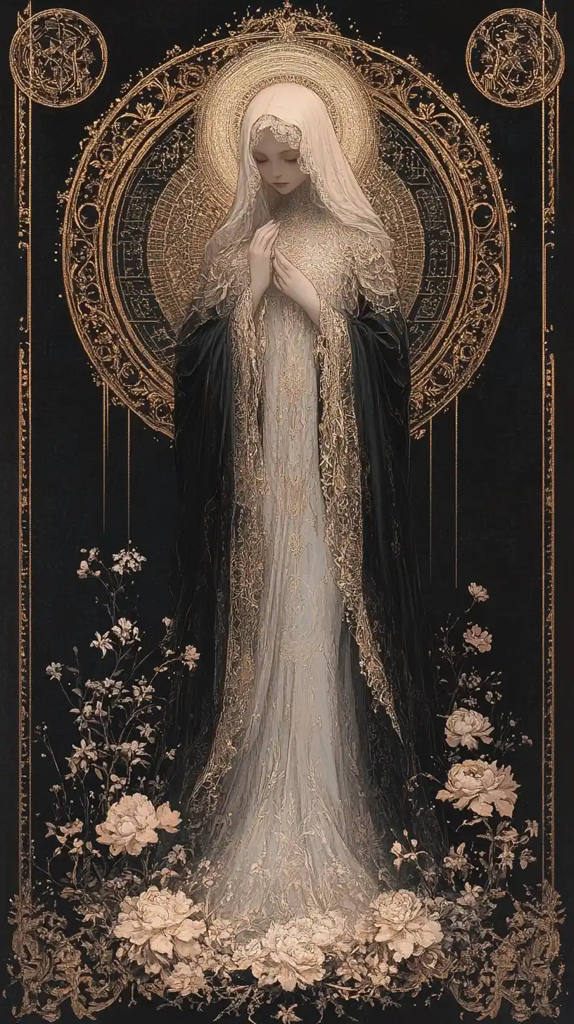 Ethereal Woman in Art Nouveau