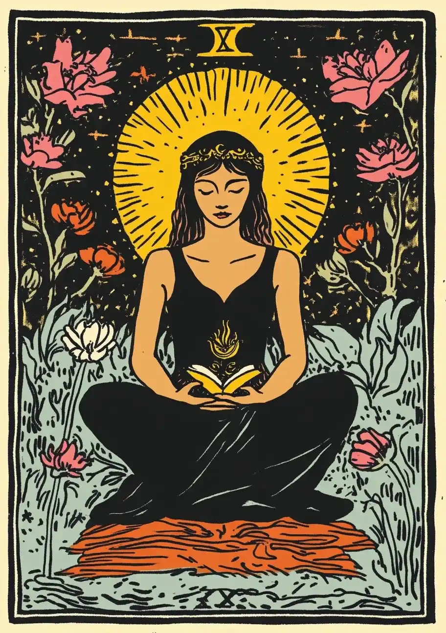 Zen Woman Tarot Illustration