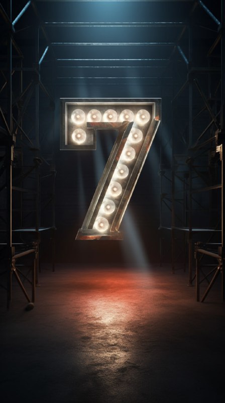 Epic Number 7 Logo With Warm Studio Lighting