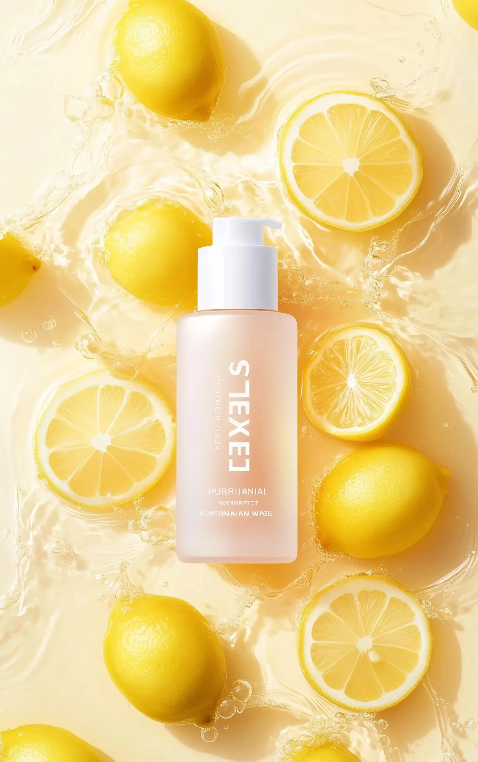 Lemon Skincare Product Poster