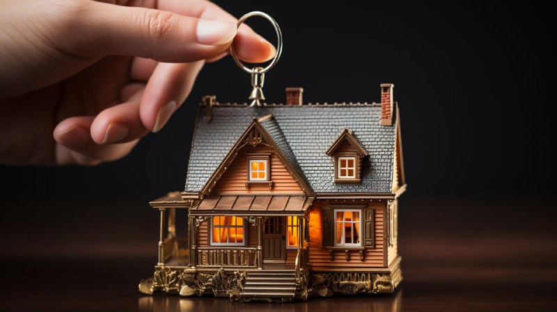 Hand Giving House Keys Real Estate Concept
