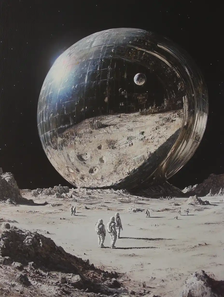 Futuristic Lunar Cityscape