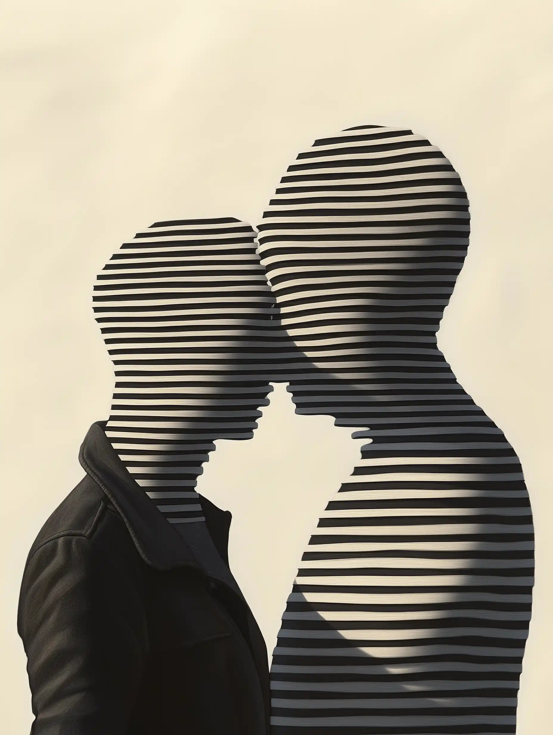 Waves Couple in Stripes