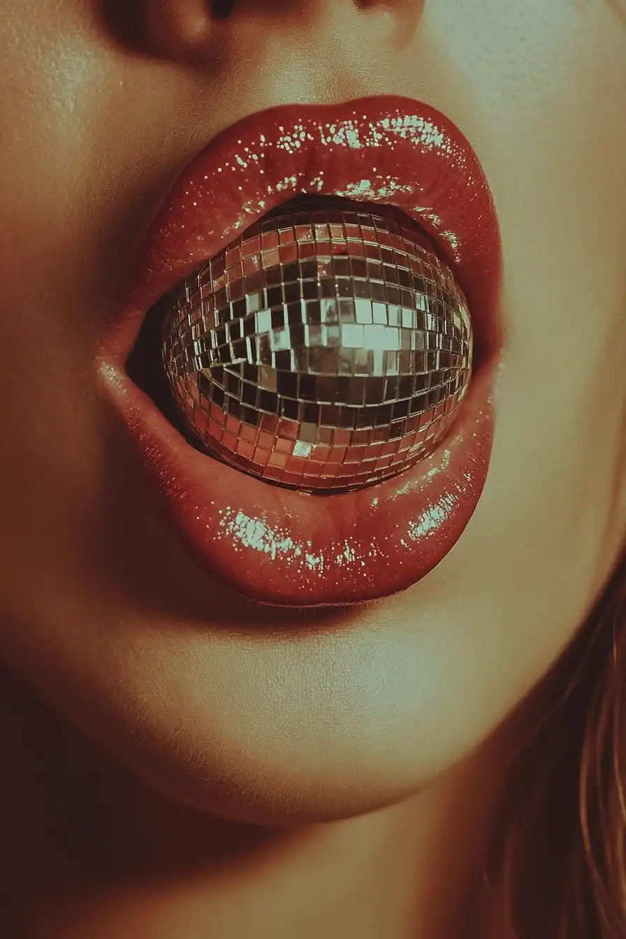 Vintage Album Cover Close-Up