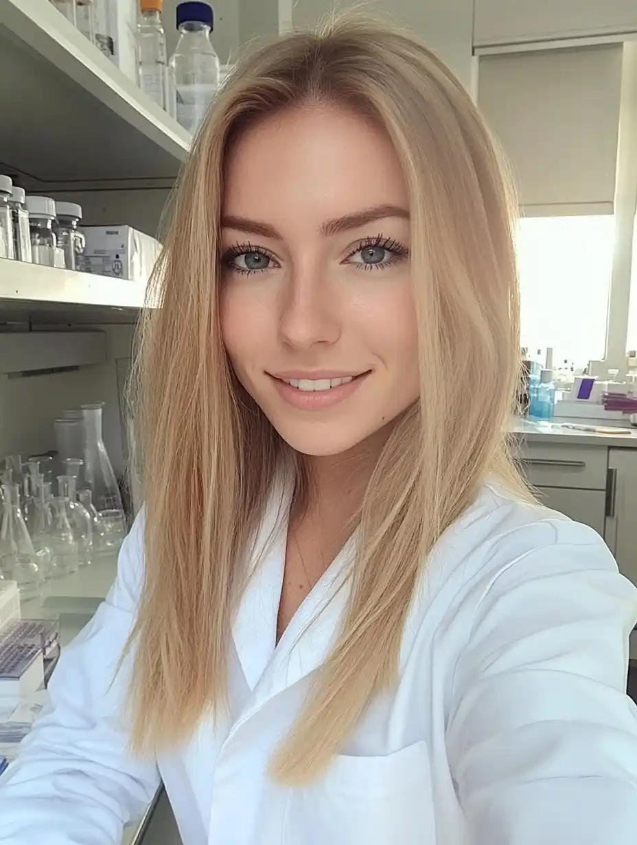 Lab Coat Selfie in Microbiology
