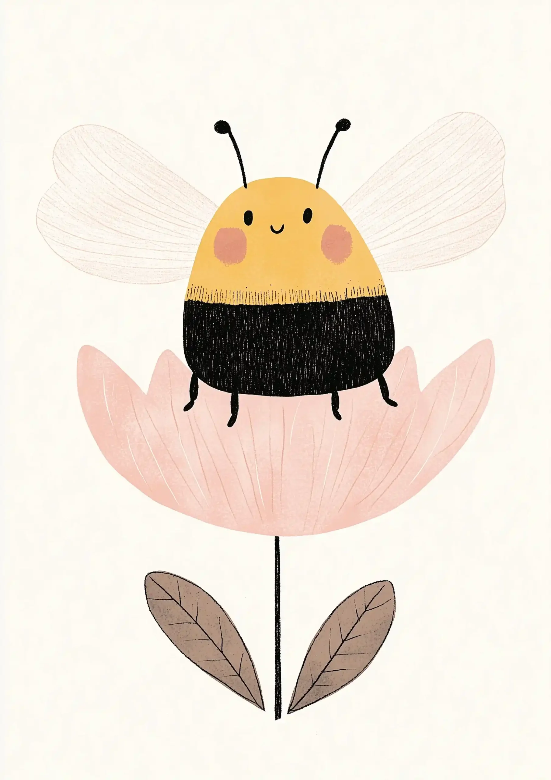 Vintage Cartoon Bumble Bee