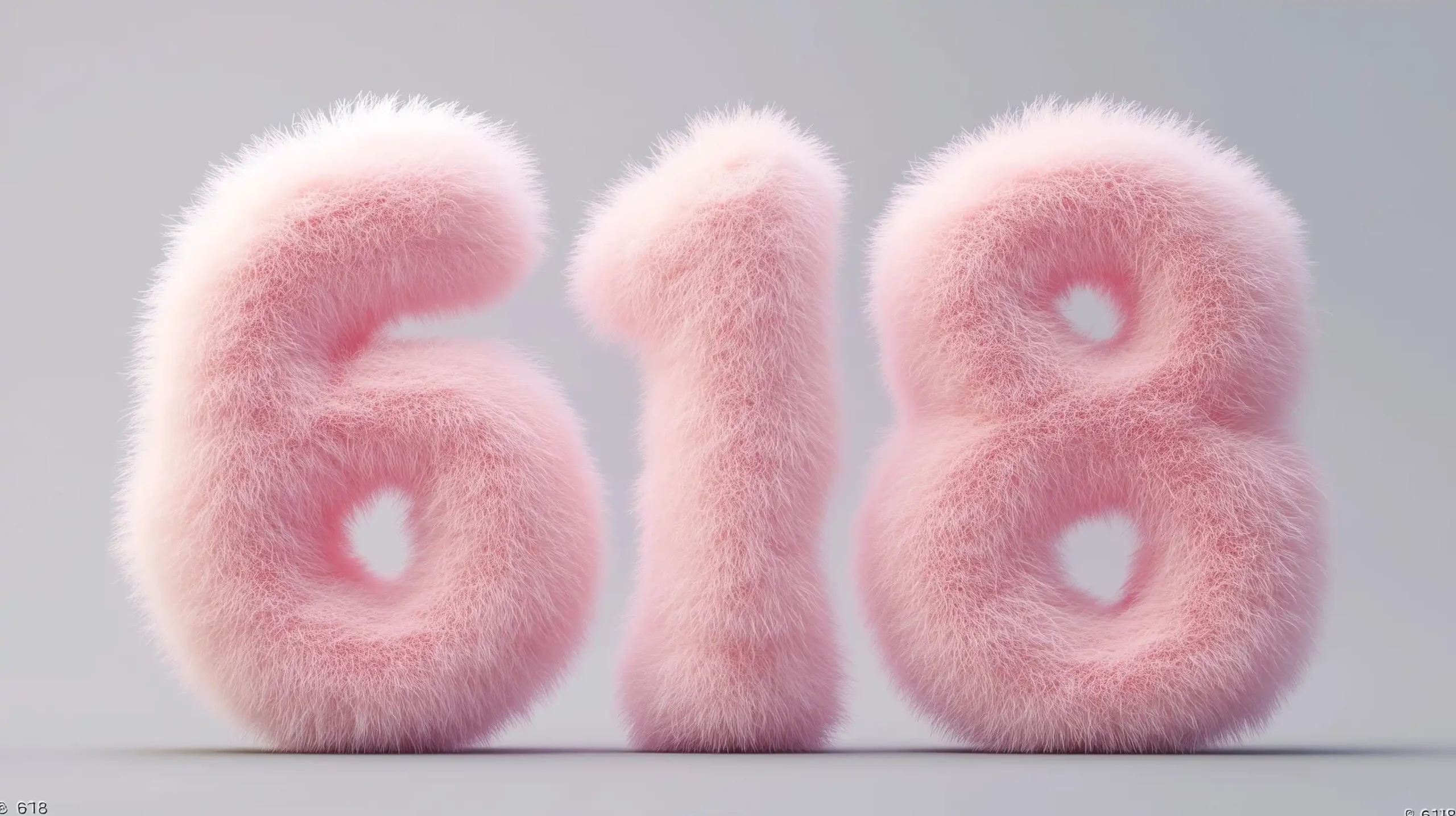 Fluffy Pink Number 618
