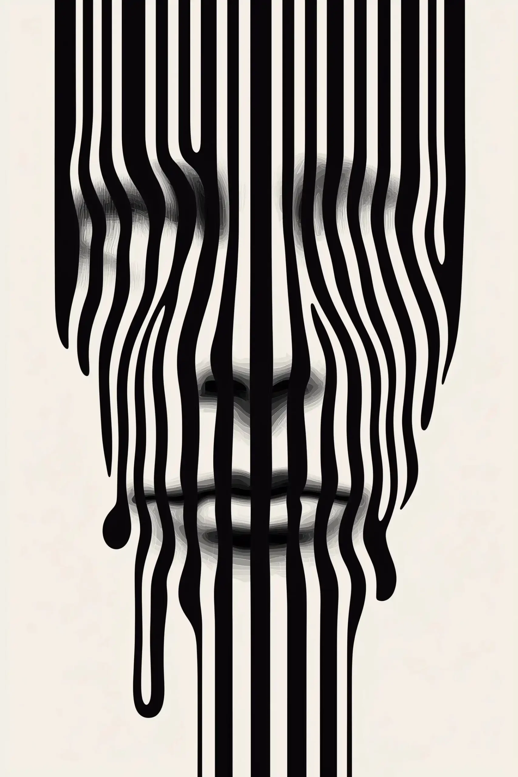 Symmetrical Melting Face Vector