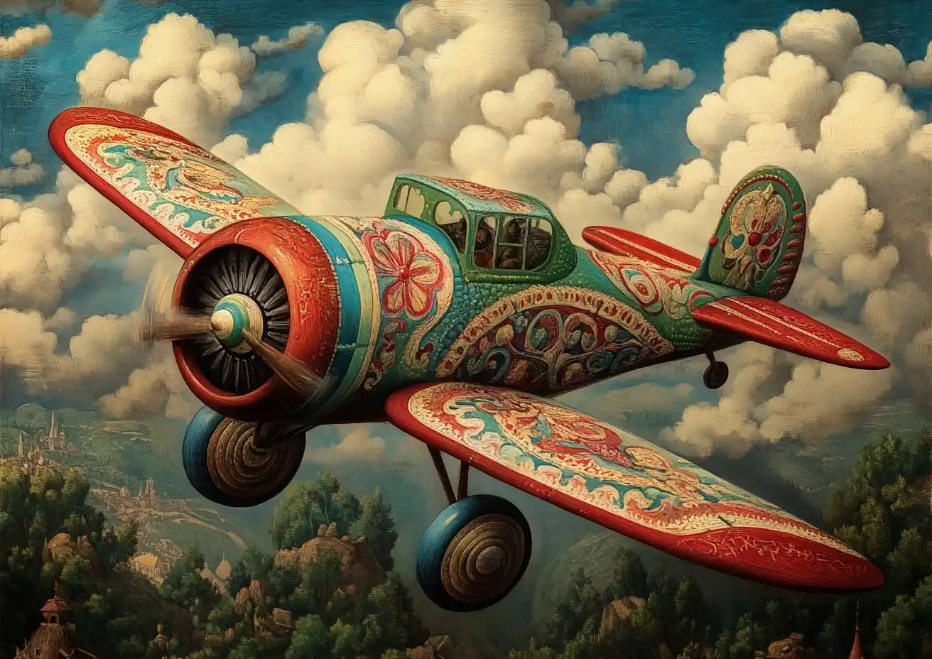 Prismatic Pointillism Aircraft