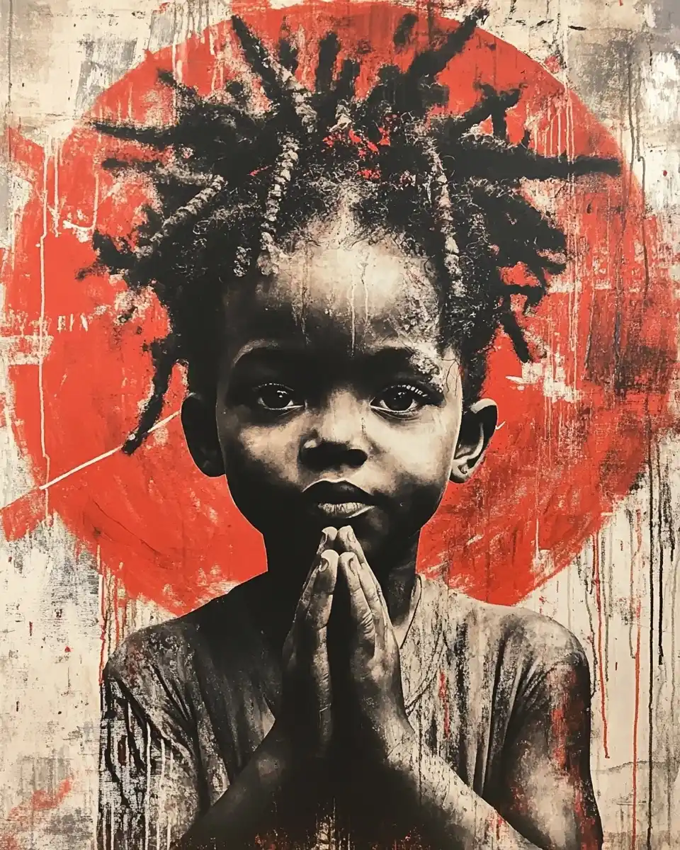 Banksy Child Meditating Urban