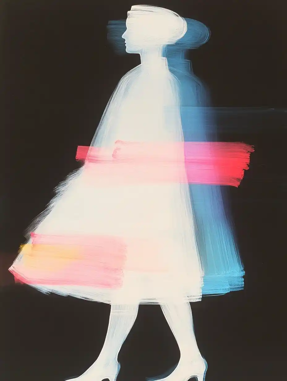 Ghostly Woman in Motion