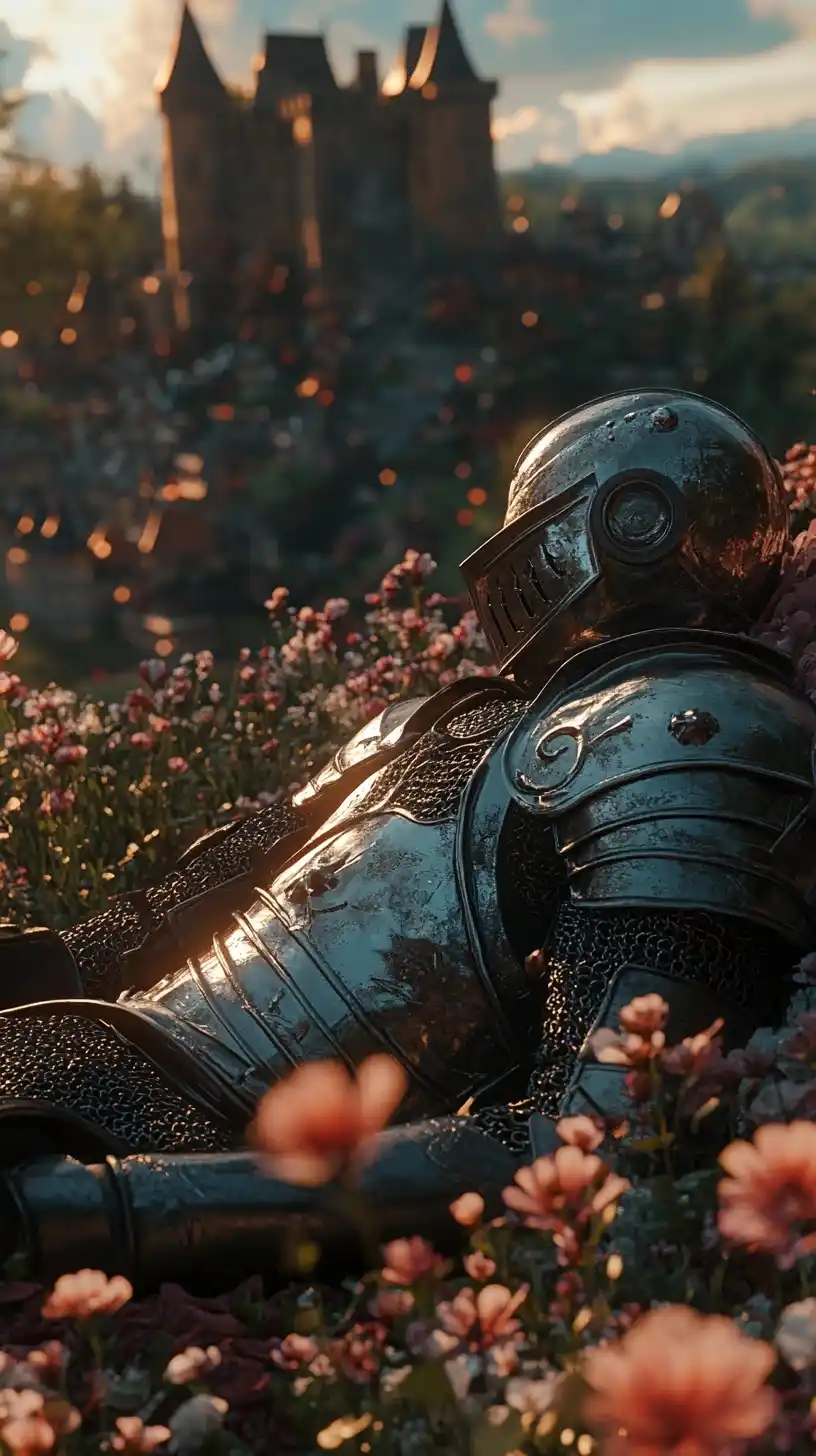 Knight in Flowers Realism