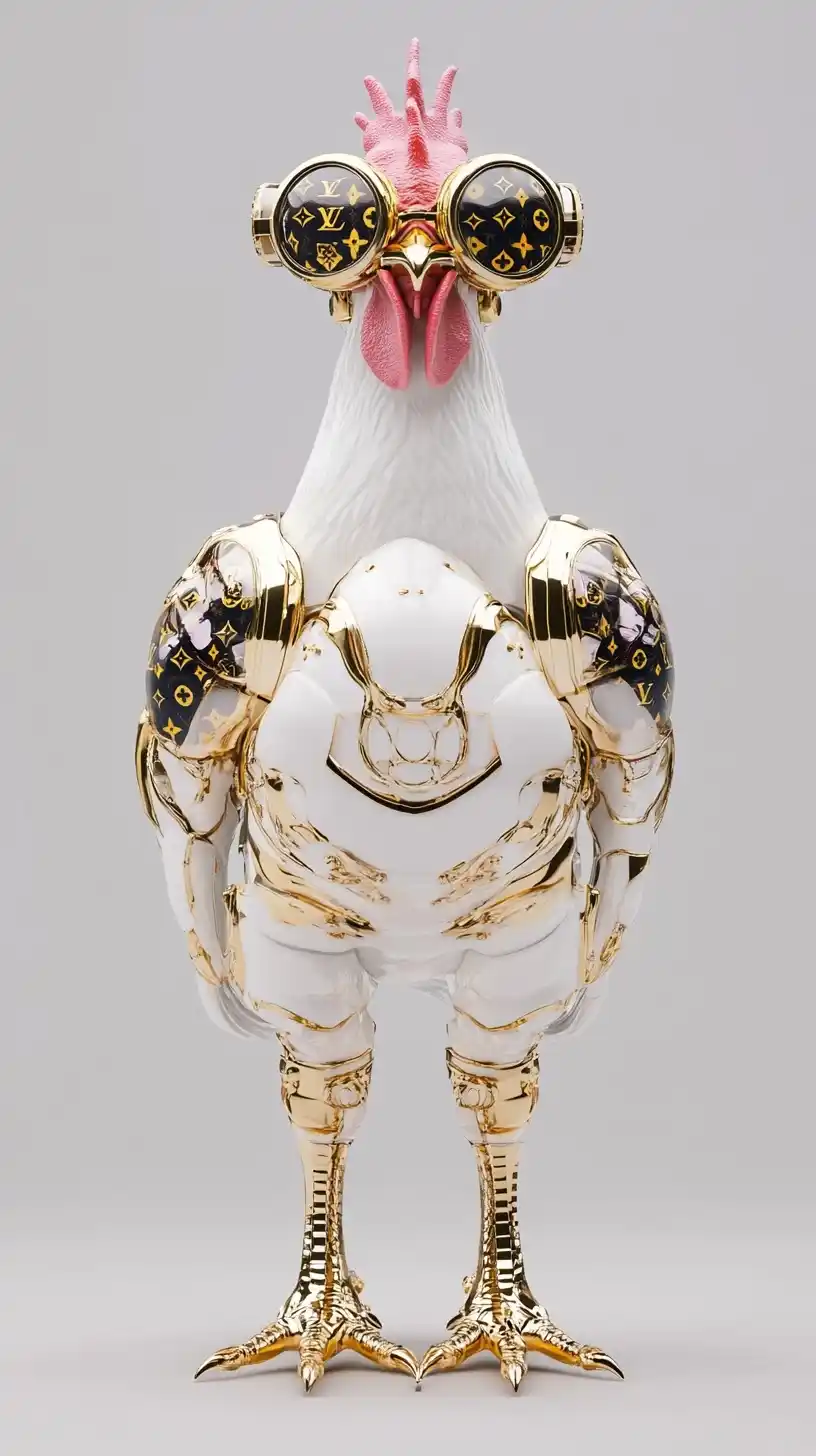 Surreal Robot Rooster Fashion