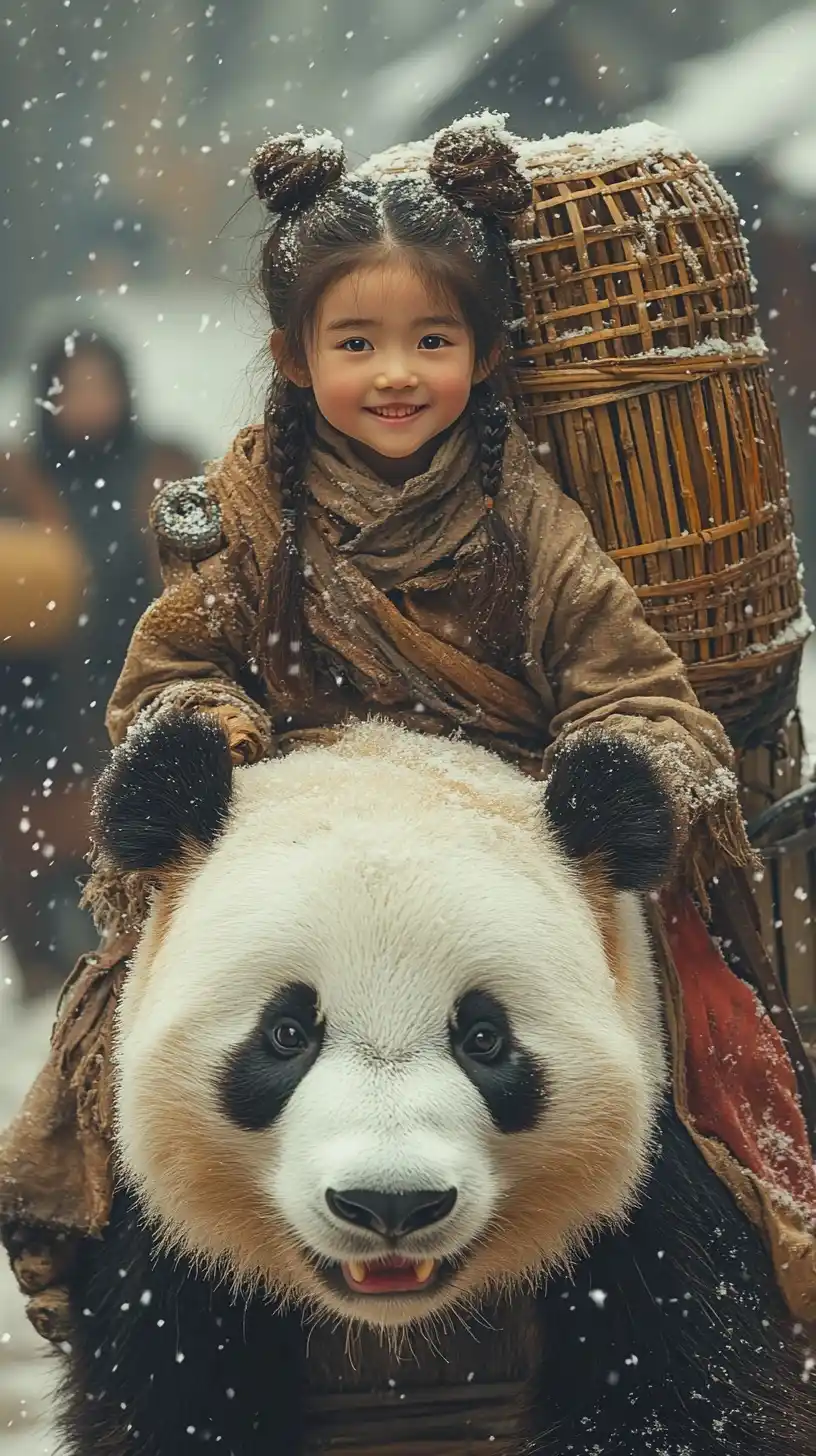 Asian Girl on Panda