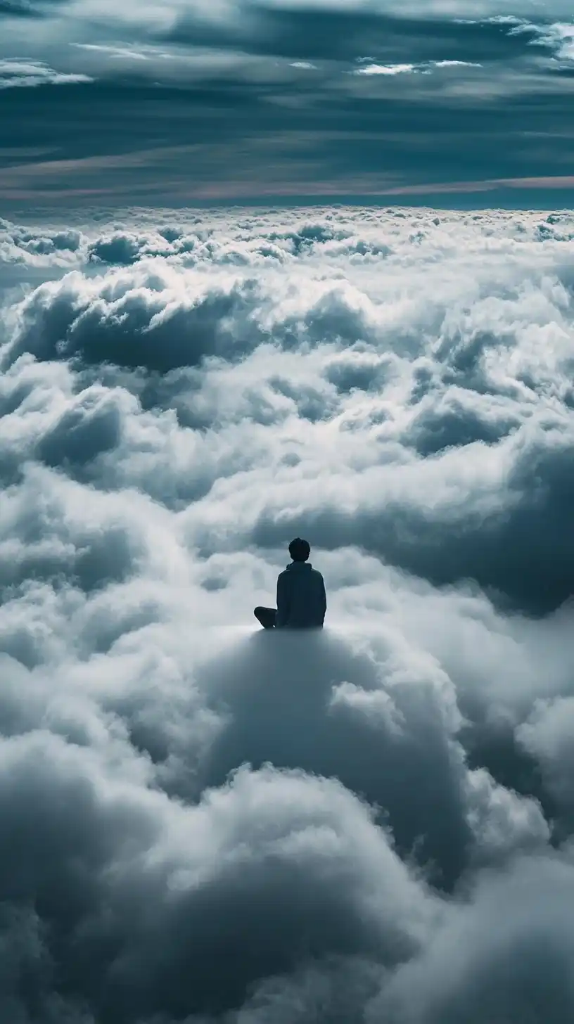 Surreal Cloud Sitting Photography
