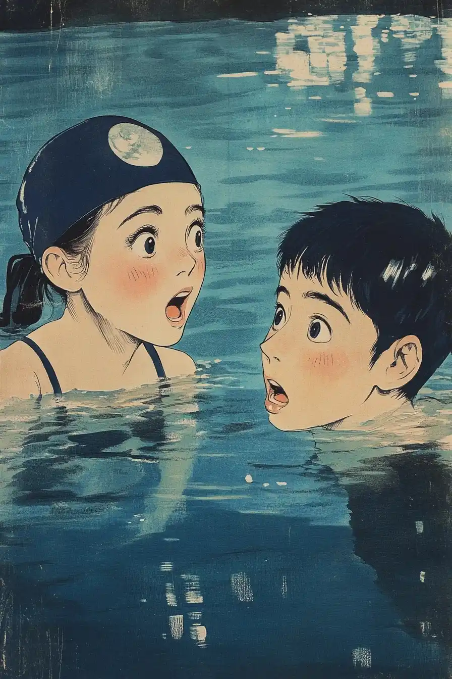 Vintage Swim Pool Encounter