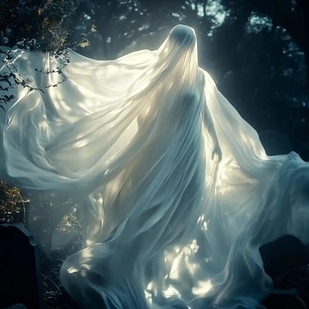 Ethereal Figure in Graveyard