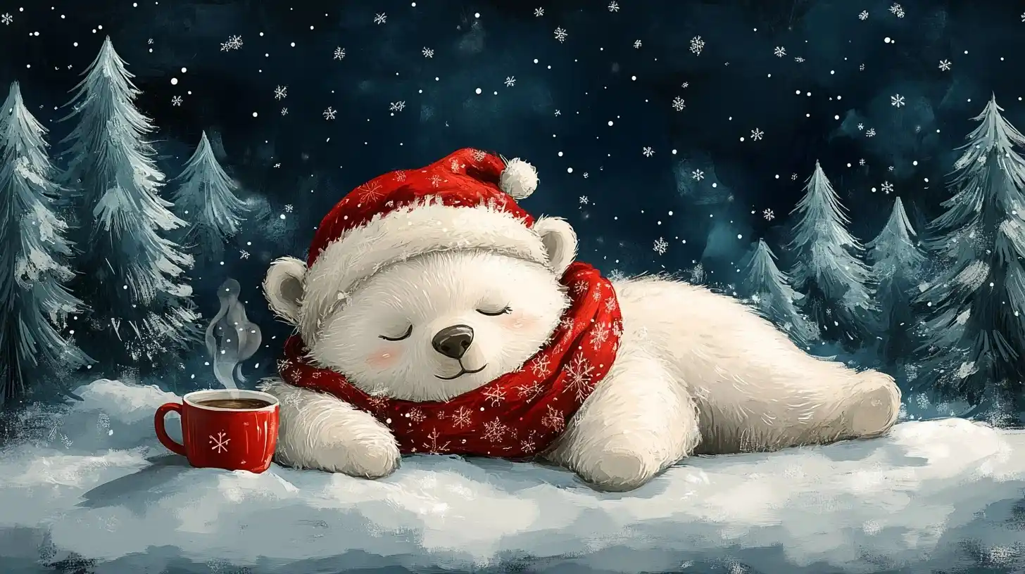 Cartoon Bear in Snow