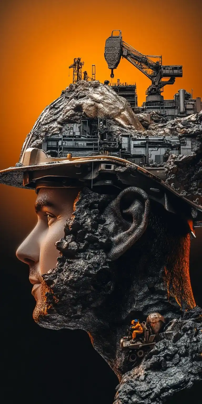 Surreal Metal Worker Portrait