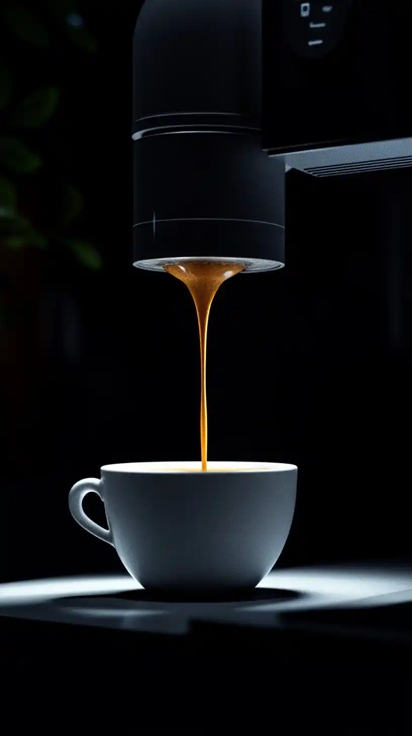 High-Detail Espresso Pour