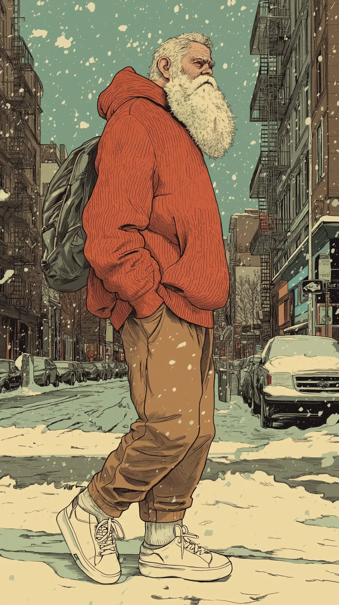 Vintage Comic Man in NYC