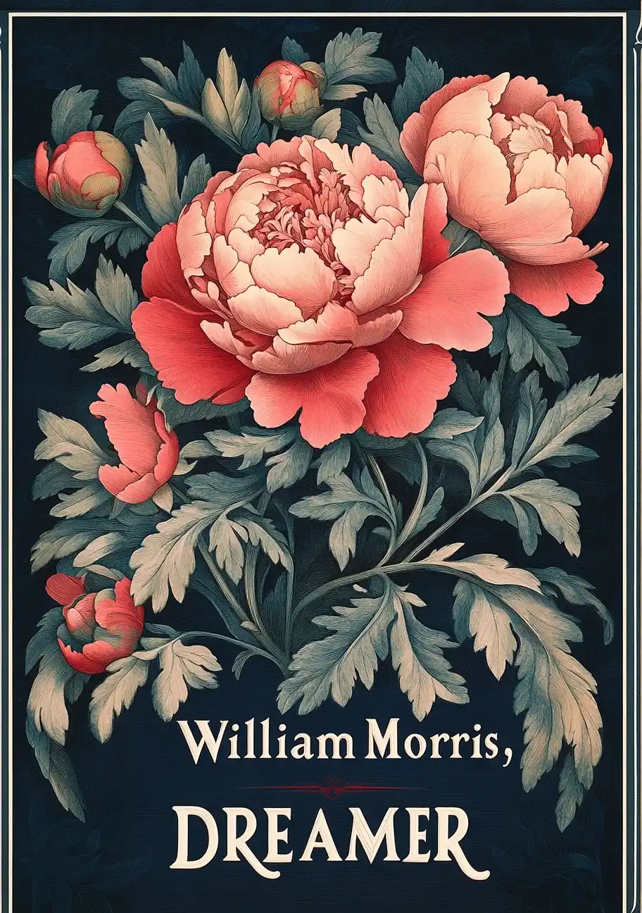 Morris Peonies Exhibition Poster
