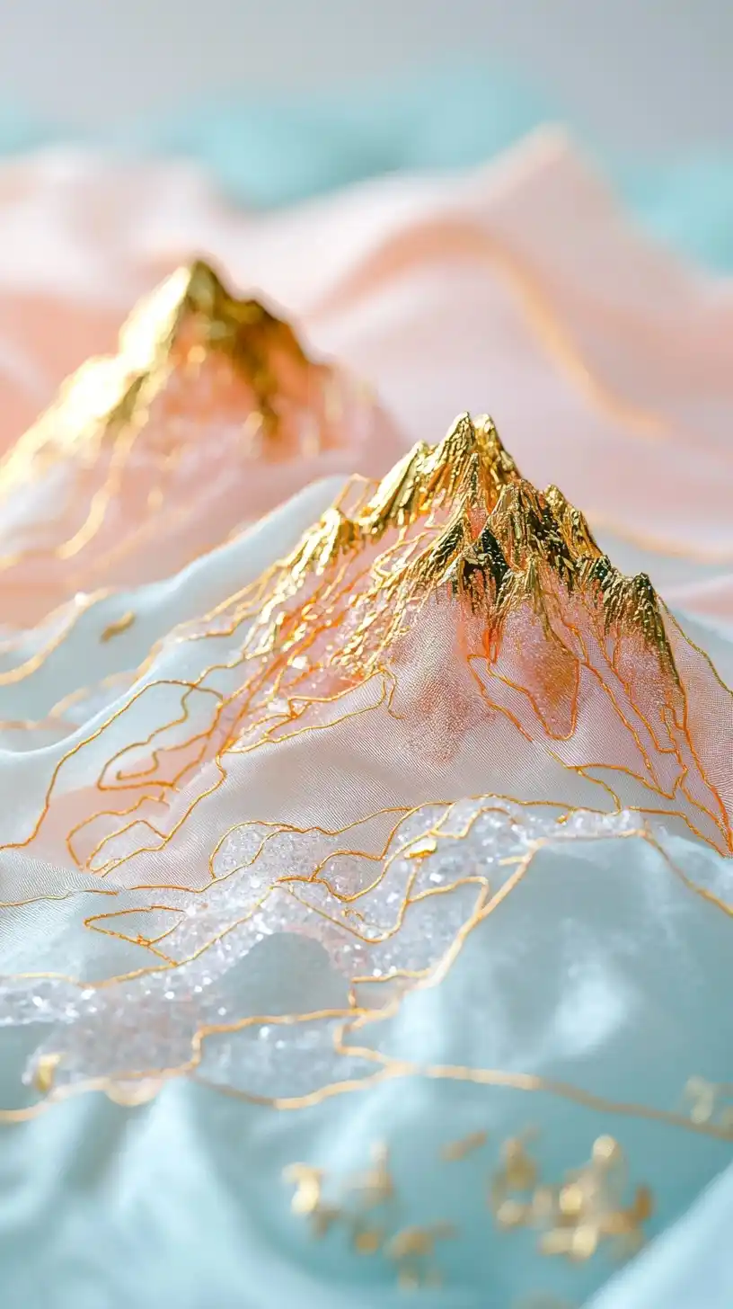 Geometric Mountains in Silk