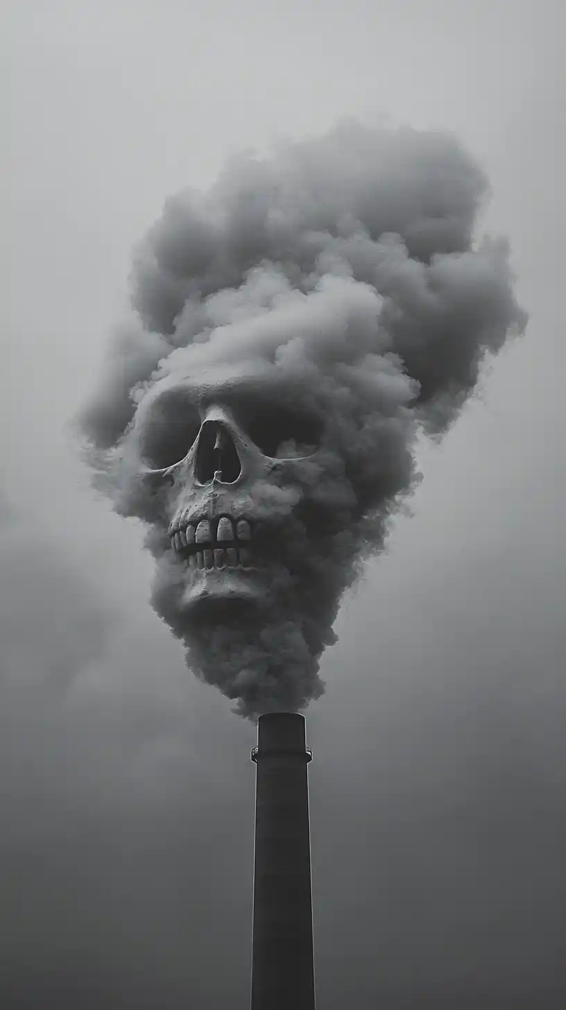 Grayscale Skull from Smoke