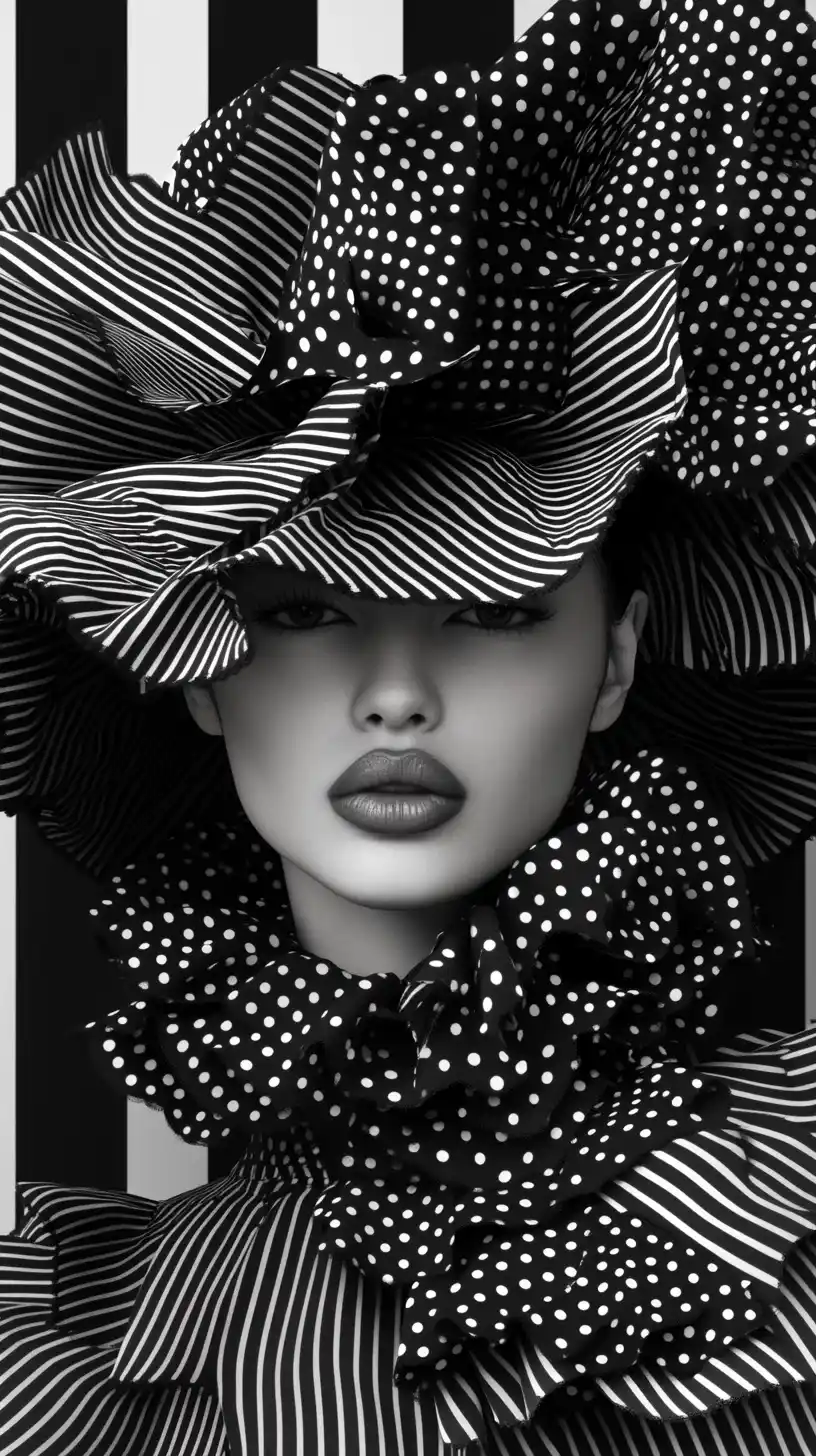 Polka-Dot Fashion Portrait