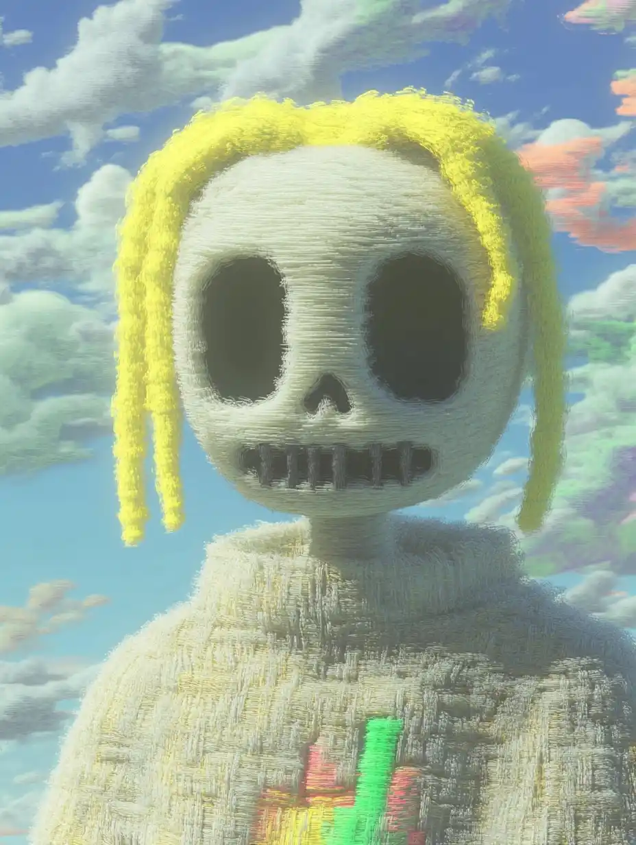 Futuristic Skull in Dystopia