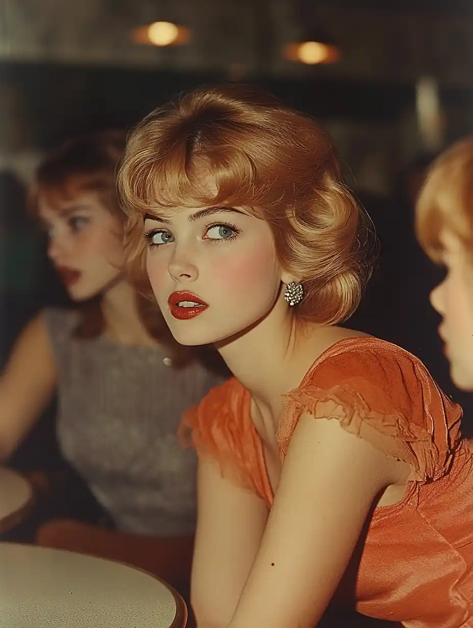 Vintage Restaurant Gossip Scene