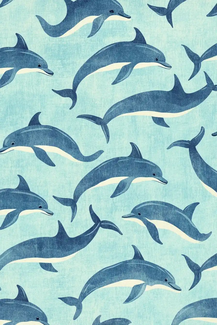 Dolphin Silhouettes Pattern Design