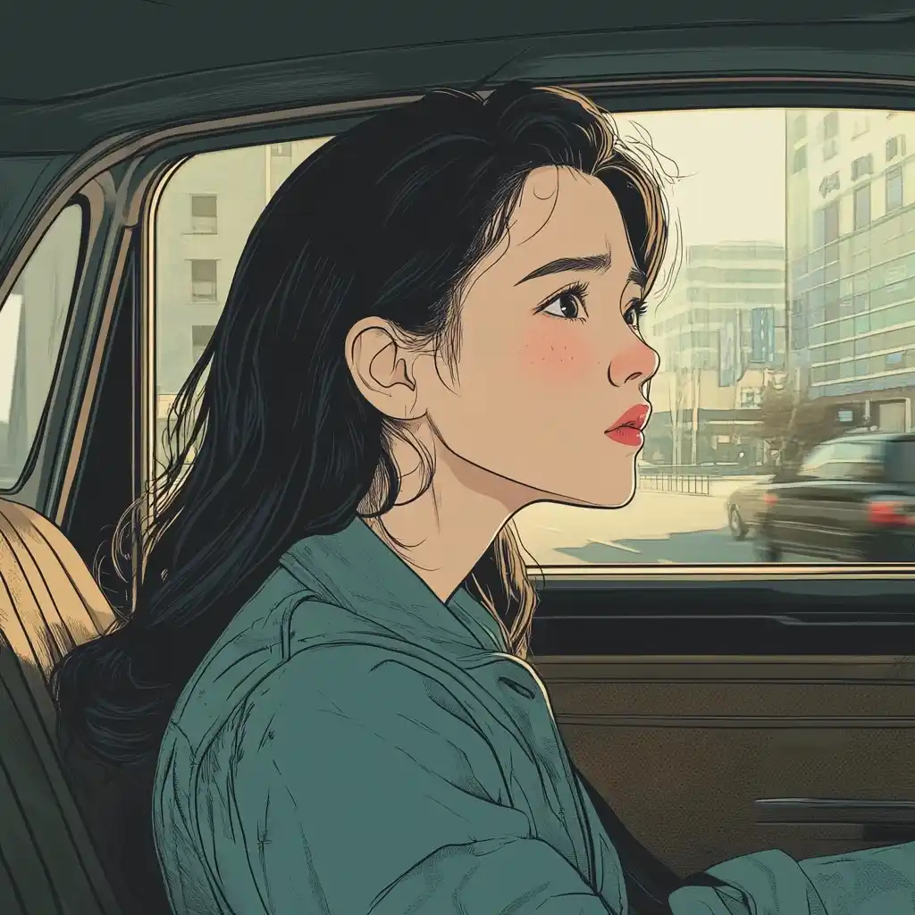 Retro Comic Woman in China